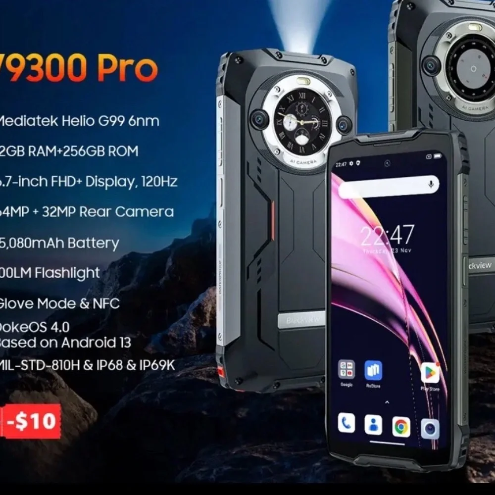 Blackview Rugged Smartphone with Dual Display